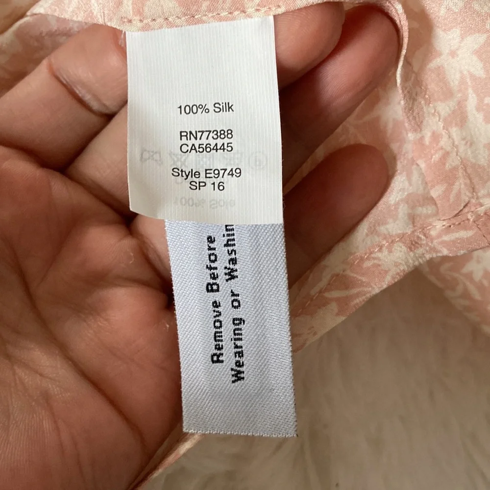 Madewell Bellshift Nightlily Pink Silk Blouse Size XS - Picture 4 of 9